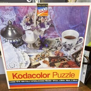 Kodacolor 1000 Piece Jigsaw Puzzle Coffee By Candlelight Factory Sealed